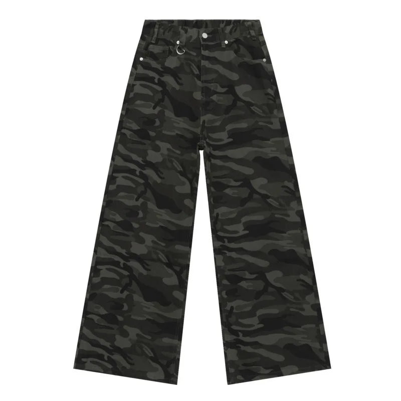 Washed Denim Pants β Loose Wide-Leg Straight Jeans for Men | 2024/2015 Retro Streetwear