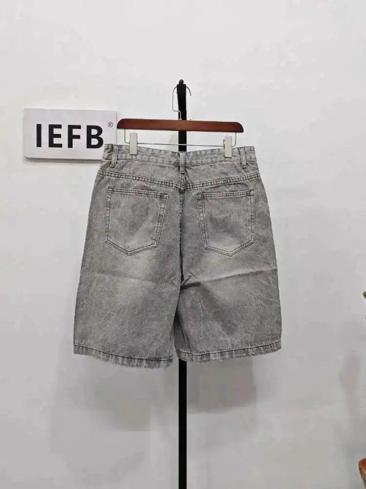 Summer Denim Shorts β Retro Washed Loose Fit Korean Streetwear for Men