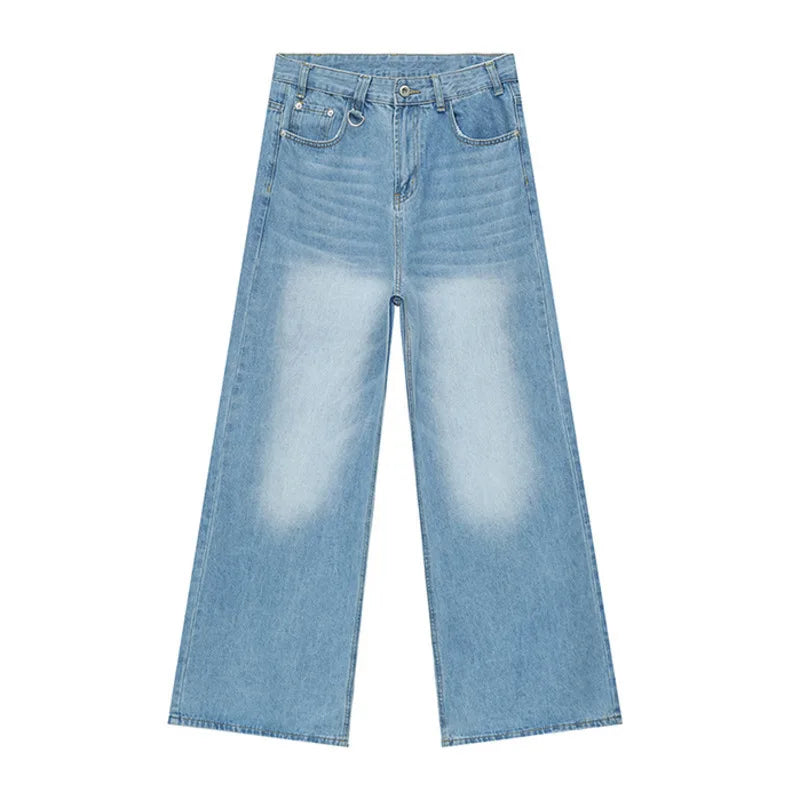 Washed Denim Pants β Loose Wide-Leg Straight Jeans for Men | 2024/2015 Retro Streetwear