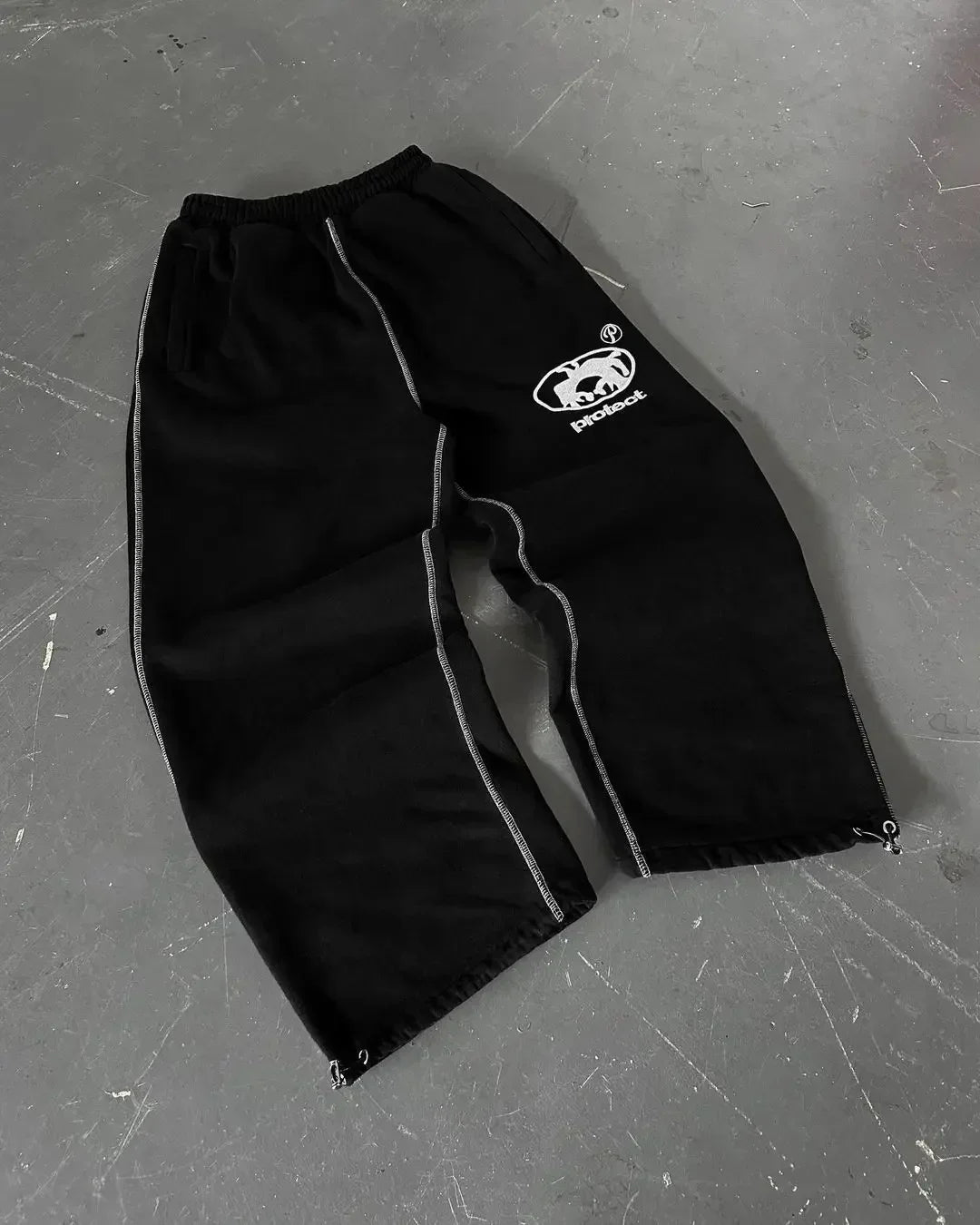 Streetwear PROTECT Embroidered Sweatpants β Unisex Y2K Harajuku Hip-Hop Loose Fit Pants