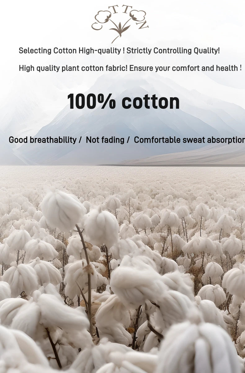 Men’s 100% Pure Cotton Summer T-Shirt – High-End Breathable Round Neck Short Sleeve Tee