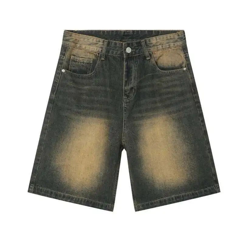 Summer Denim Shorts β Retro Washed Loose Fit Korean Streetwear for Men