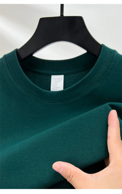 Men’s 100% Pure Cotton Summer T-Shirt – High-End Breathable Round Neck Short Sleeve Tee