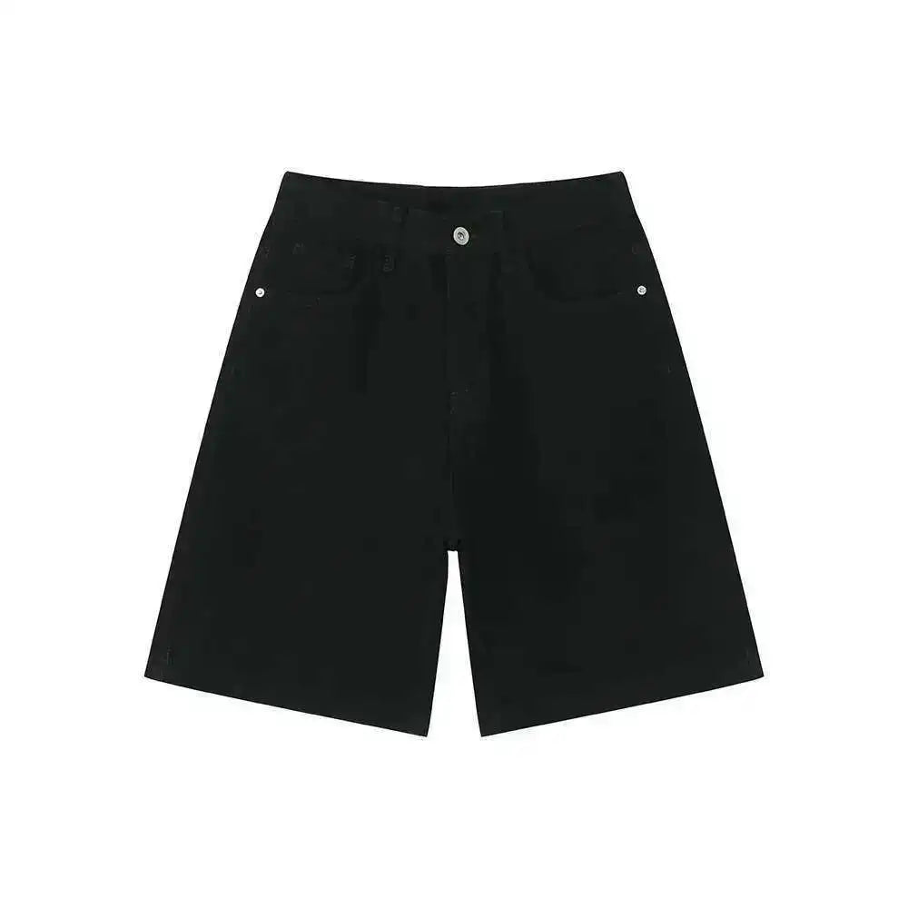 Summer Denim Shorts – Retro Washed Loose Fit Korean Streetwear for Men