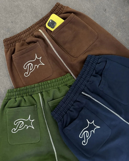 Streetwear PROTECT Embroidered Sweatpants – Unisex Y2K Harajuku Hip-Hop Loose Fit Pants