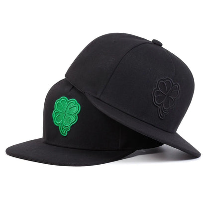 Unisex Clover Embroidery Baseball Cap – Adjustable Hip-Hop Hat for Outdoor Style & Sun Protection