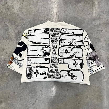 Oversized Y2K T-Shirt – 777 CHILD Graphic Print