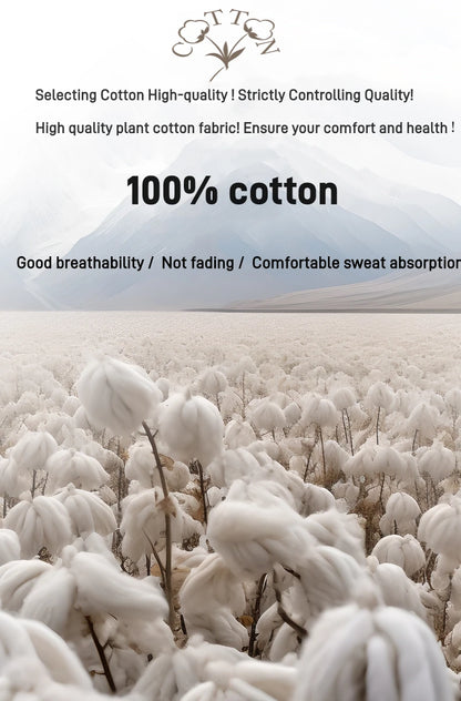 Men’s 100% Pure Cotton Summer T-Shirt – High-End Breathable Round Neck Short Sleeve Tee