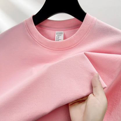 Men’s 100% Pure Cotton Summer T-Shirt – High-End Breathable Round Neck Short Sleeve Tee