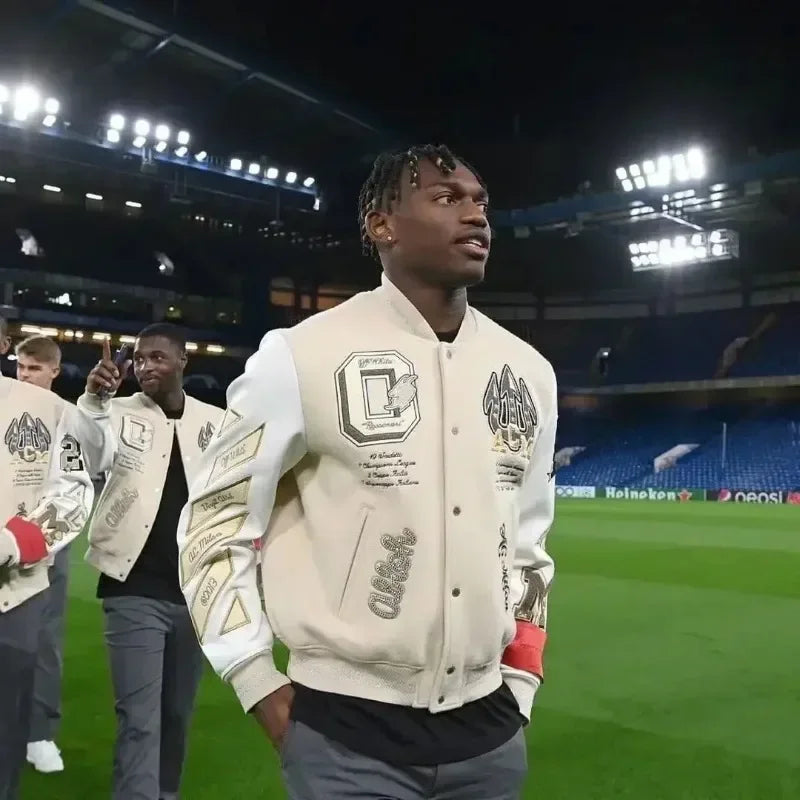 Y2K High Street Off-White Baseball Jacket